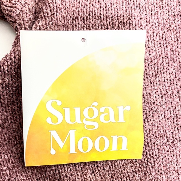 NWT Sugar Moon Winter Plum Sweater With Fixed Lace & Twist Front - Picture 11 of 14